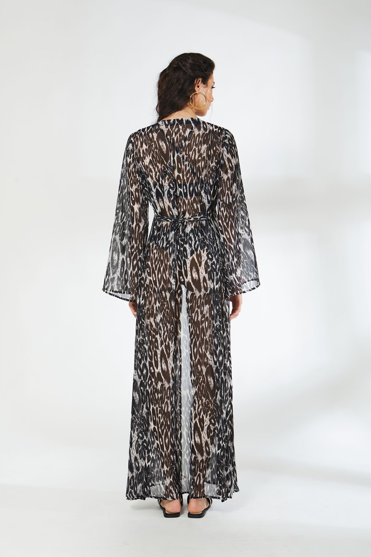 Leopar Desenli Maxi Bluz - BE OZ - Görsel 3