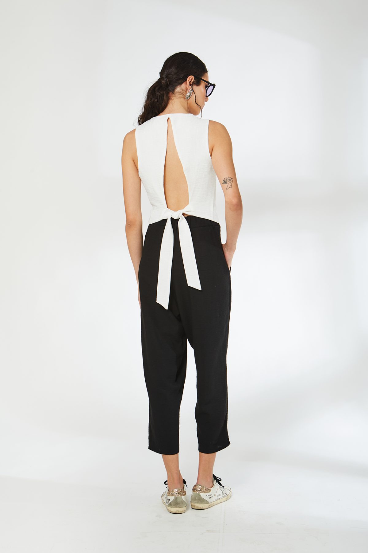 Italy Sırtı Açık Beyaz Yelek - BE OZ - Görsel 2