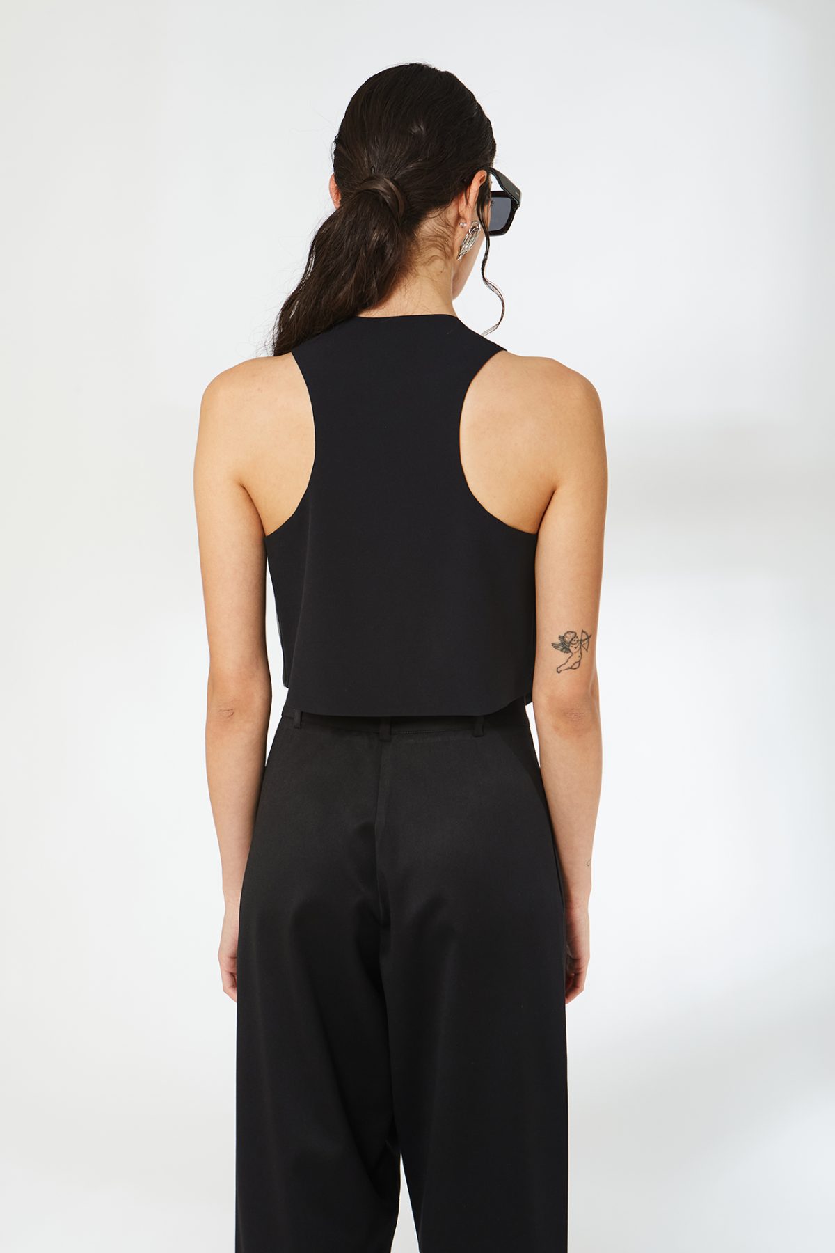 Indra Deri Detaylı Siyah Yelek - BE OZ - Görsel 3