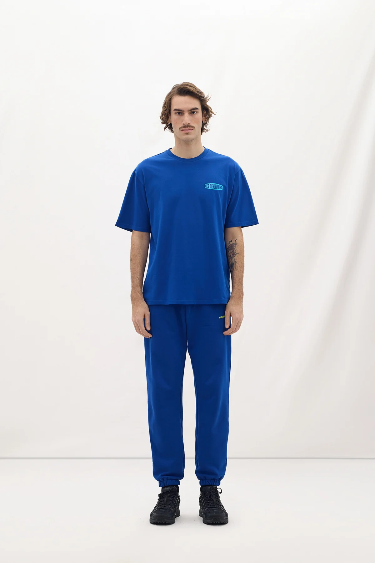 Les Benjamins Regular Tee 010 Blue Fireball - Görsel 3