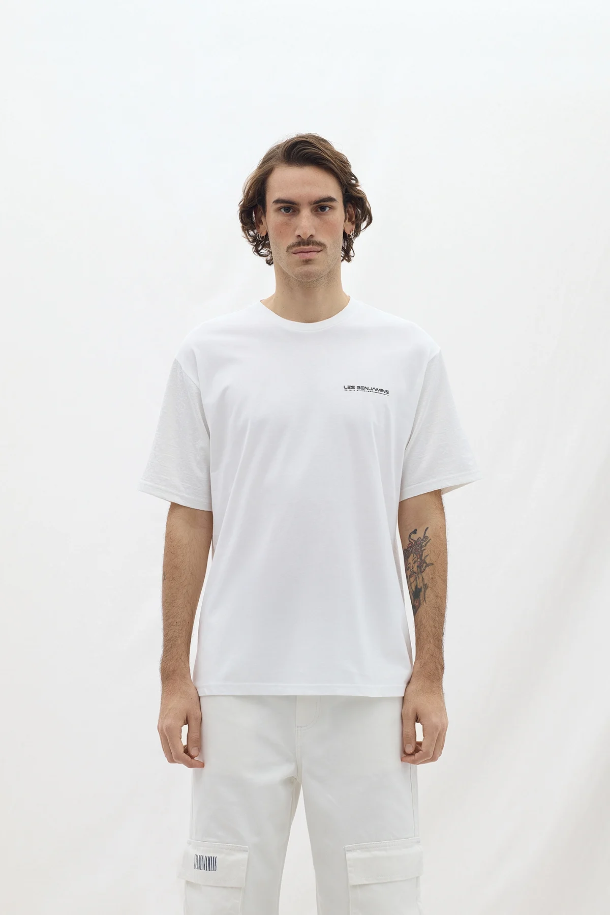 Les Benjamins Relaxed Tee 013 White - Görsel 4