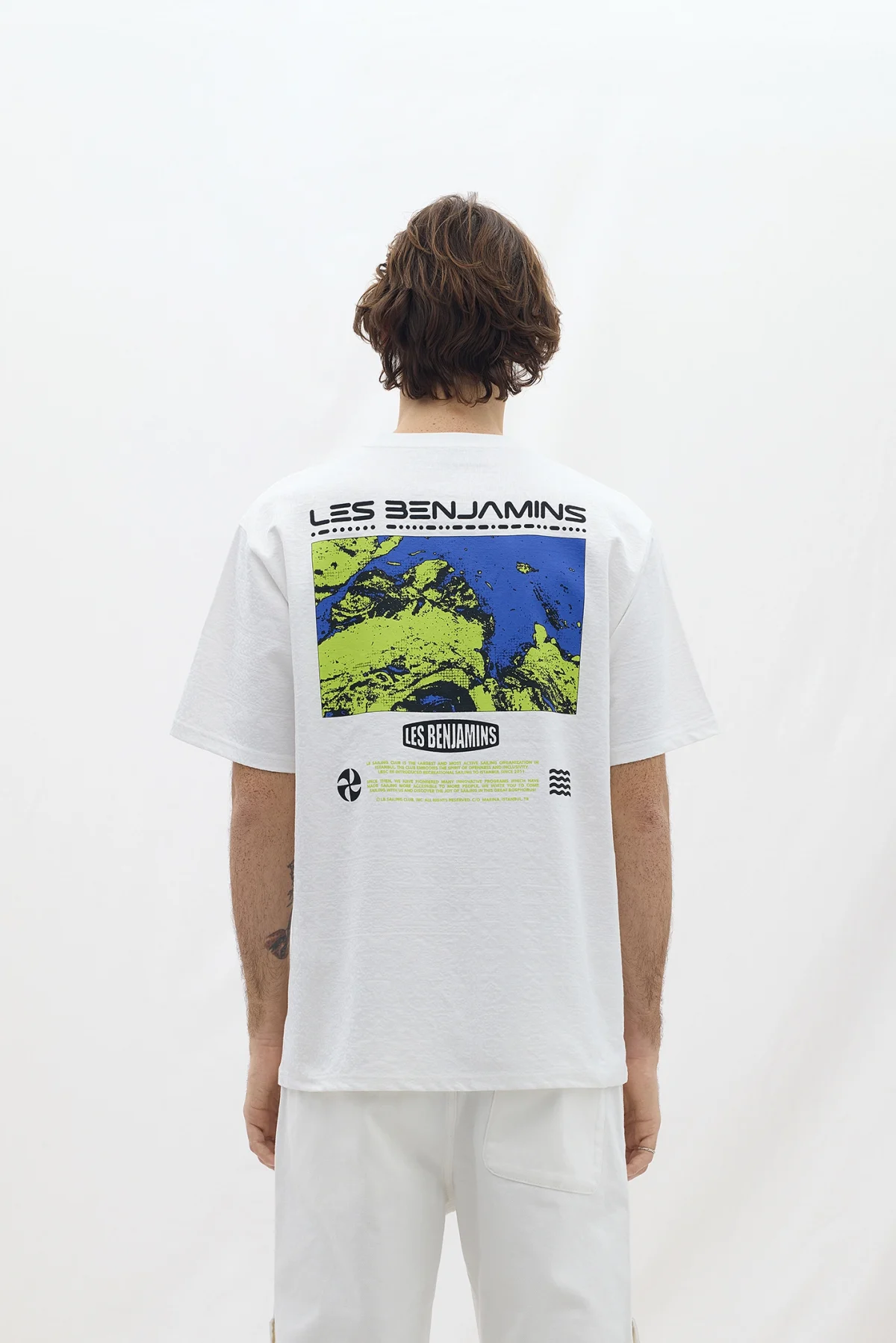 Les Benjamins Relaxed Tee 013 White - Görsel 3