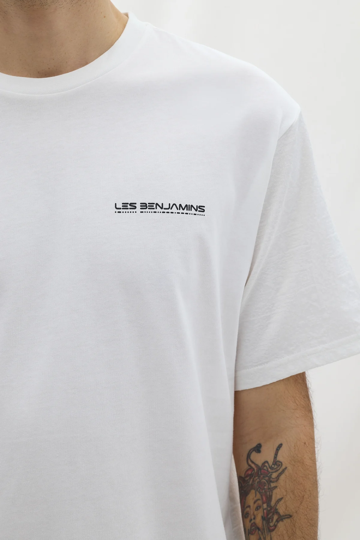 Les Benjamins Relaxed Tee 013 White - Görsel 7