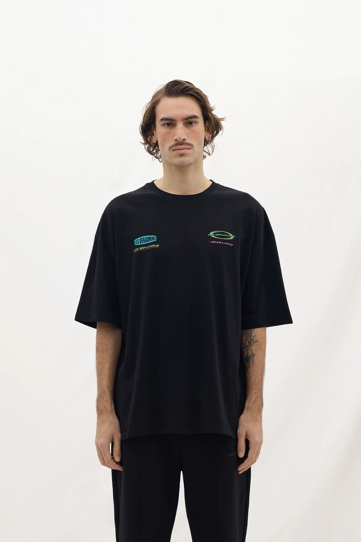 Les Benjamins Oversized Tee 039 Black - Görsel 3