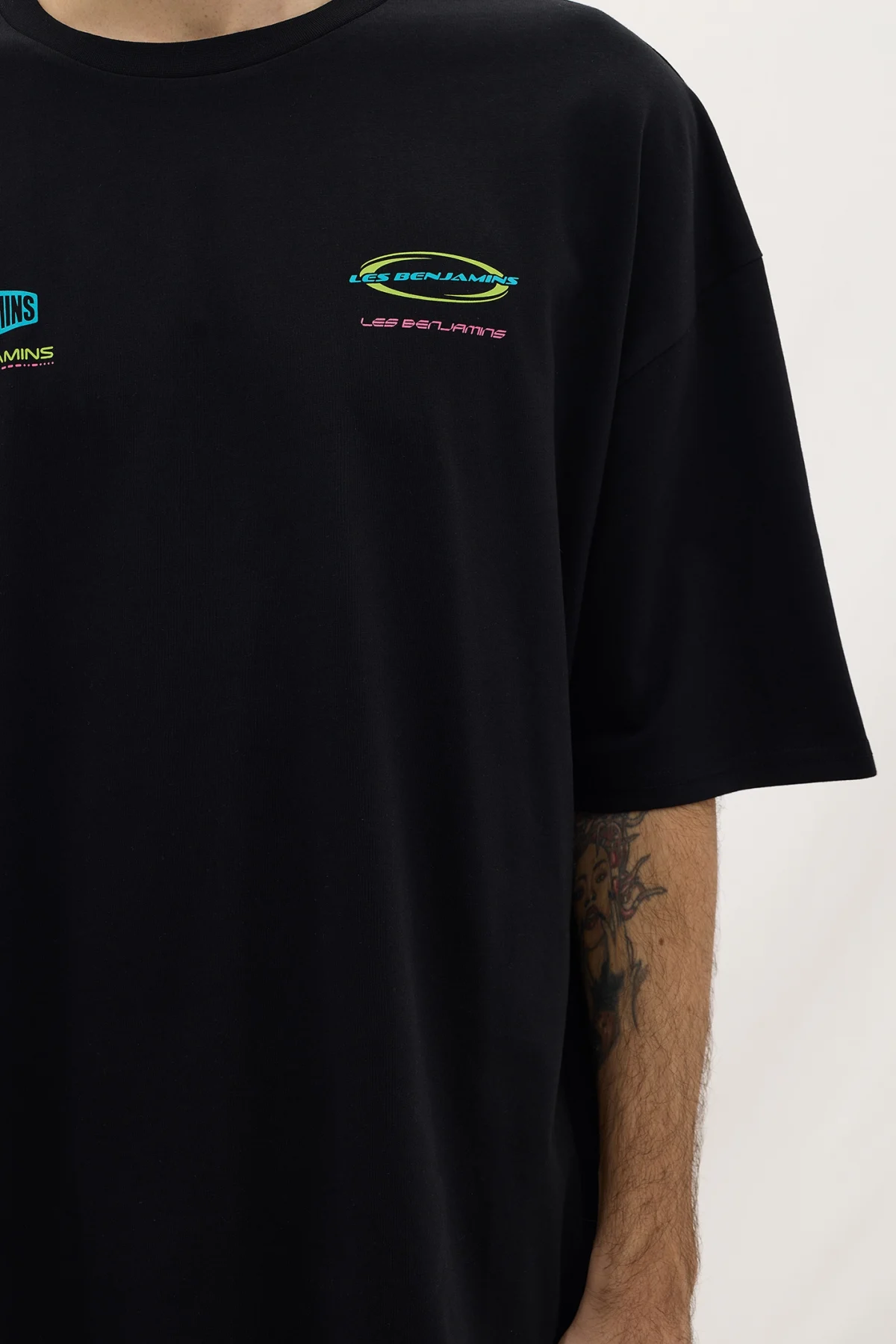 Les Benjamins Oversized Tee 039 Black - Görsel 8