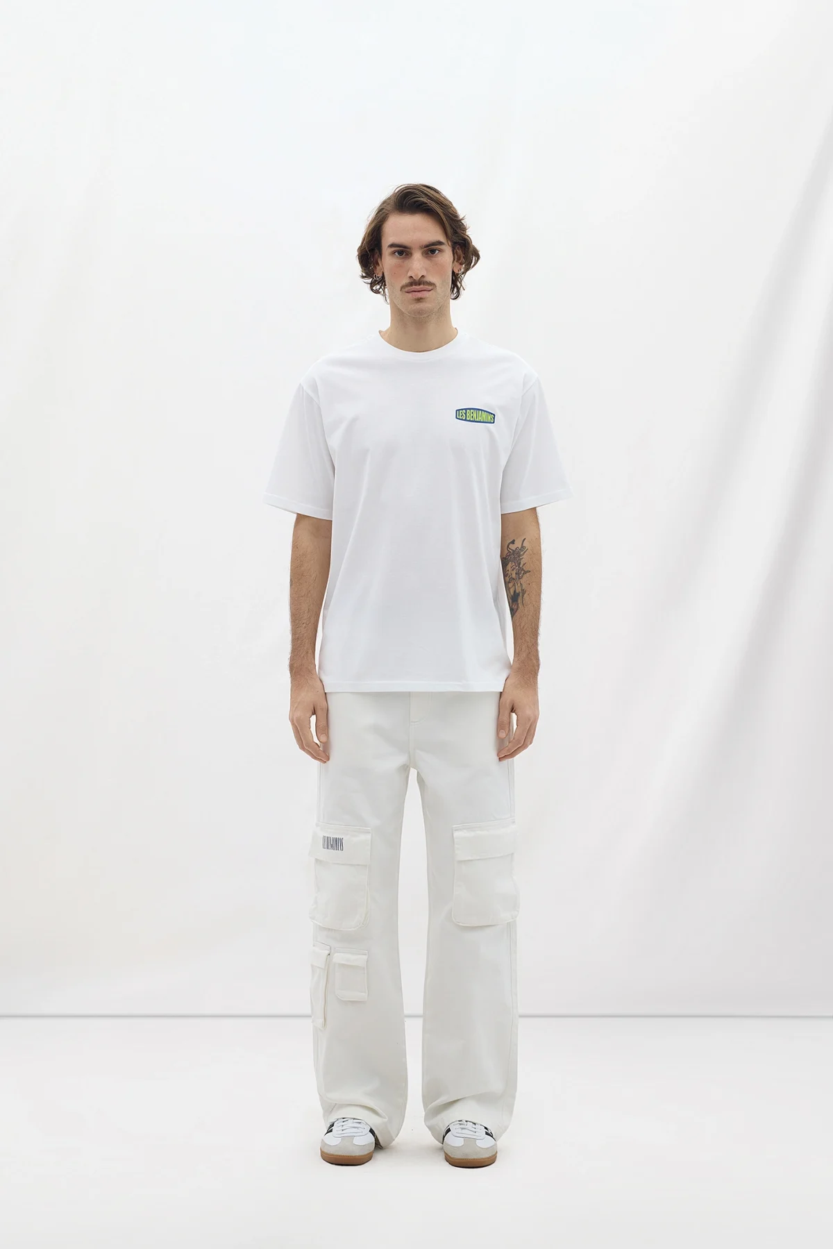 Les Benjamins Relaxed Tee 042 White - Görsel 3