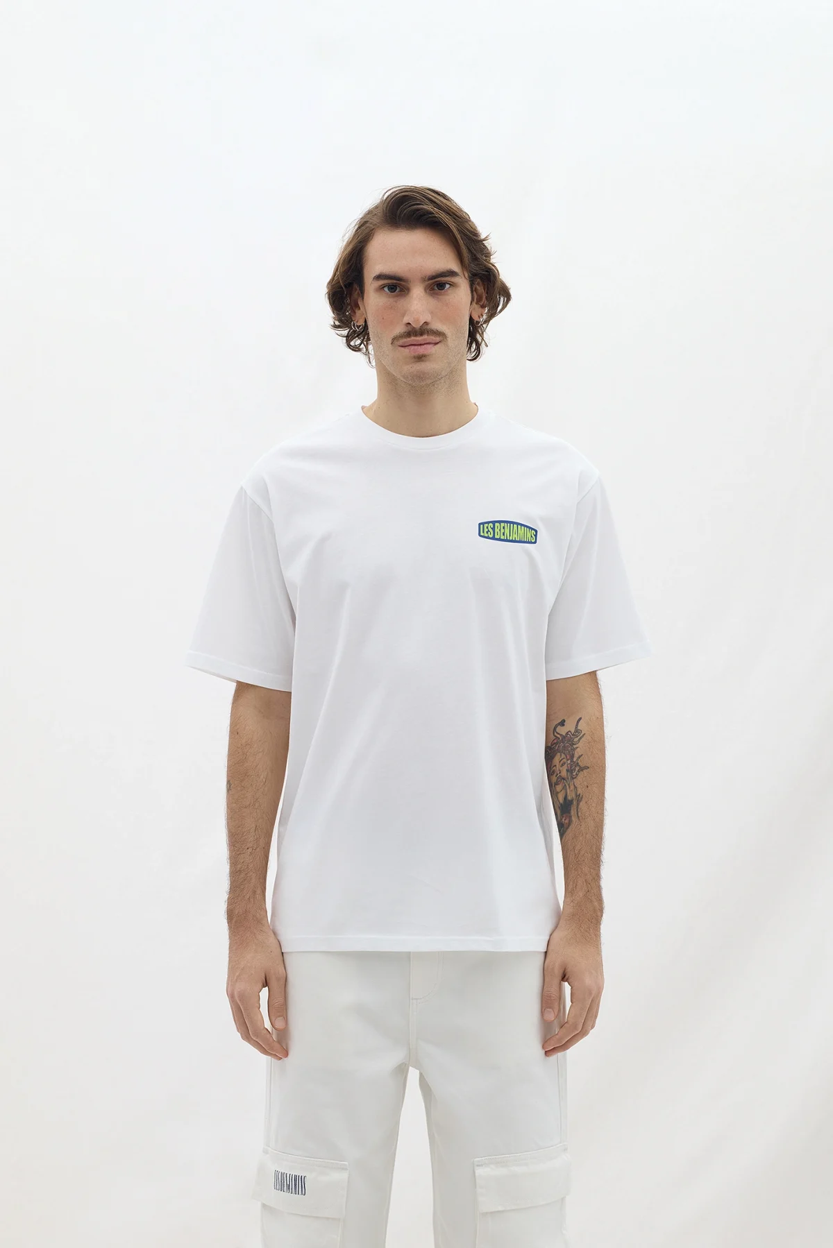 Les Benjamins Relaxed Tee 042 White - Görsel 4