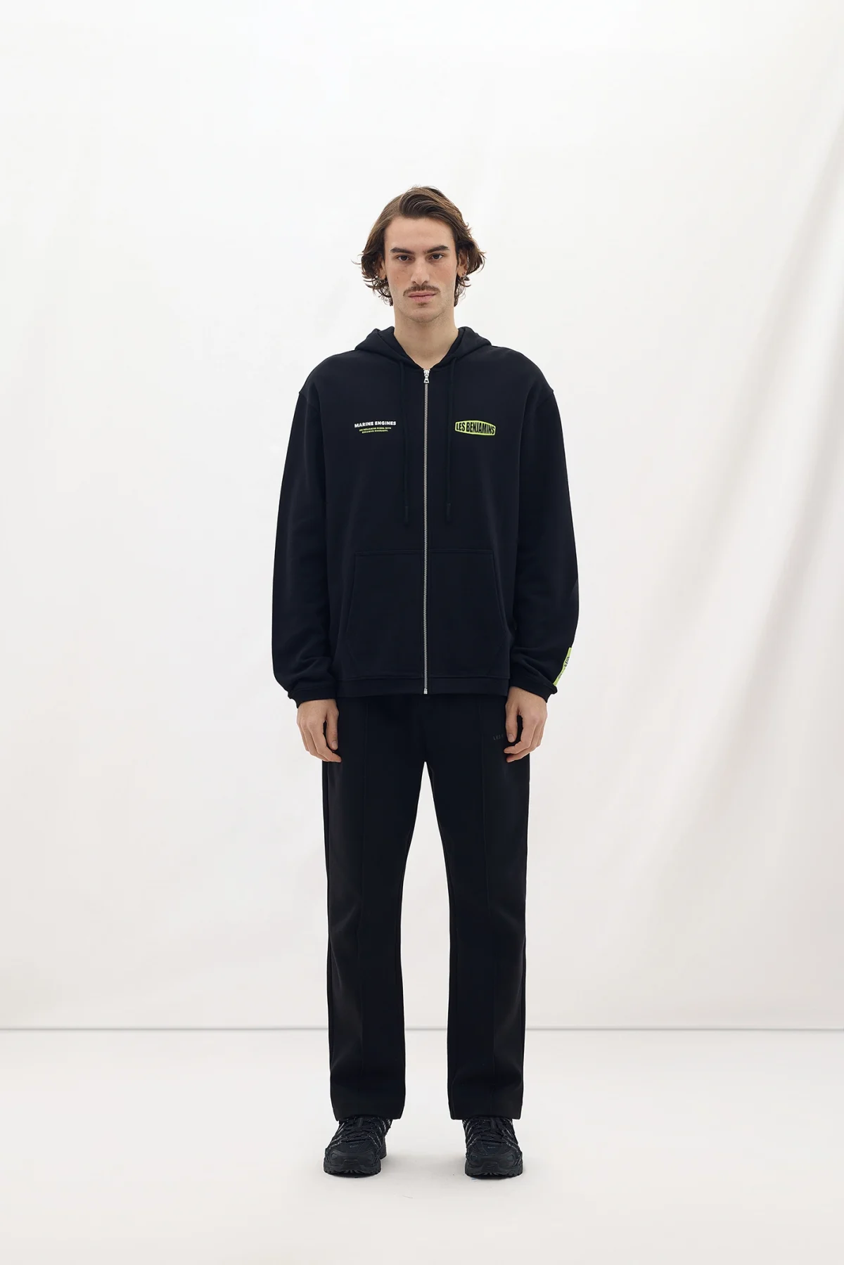 Les Benjamins Zip Hoodie 002 Black - Görsel 3