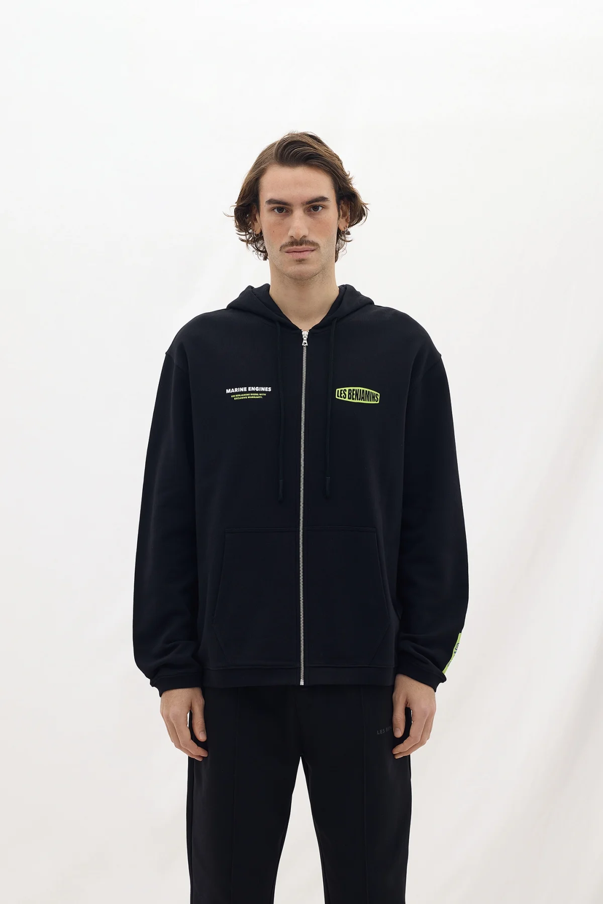 Les Benjamins Zip Hoodie 002 Black - Görsel 4