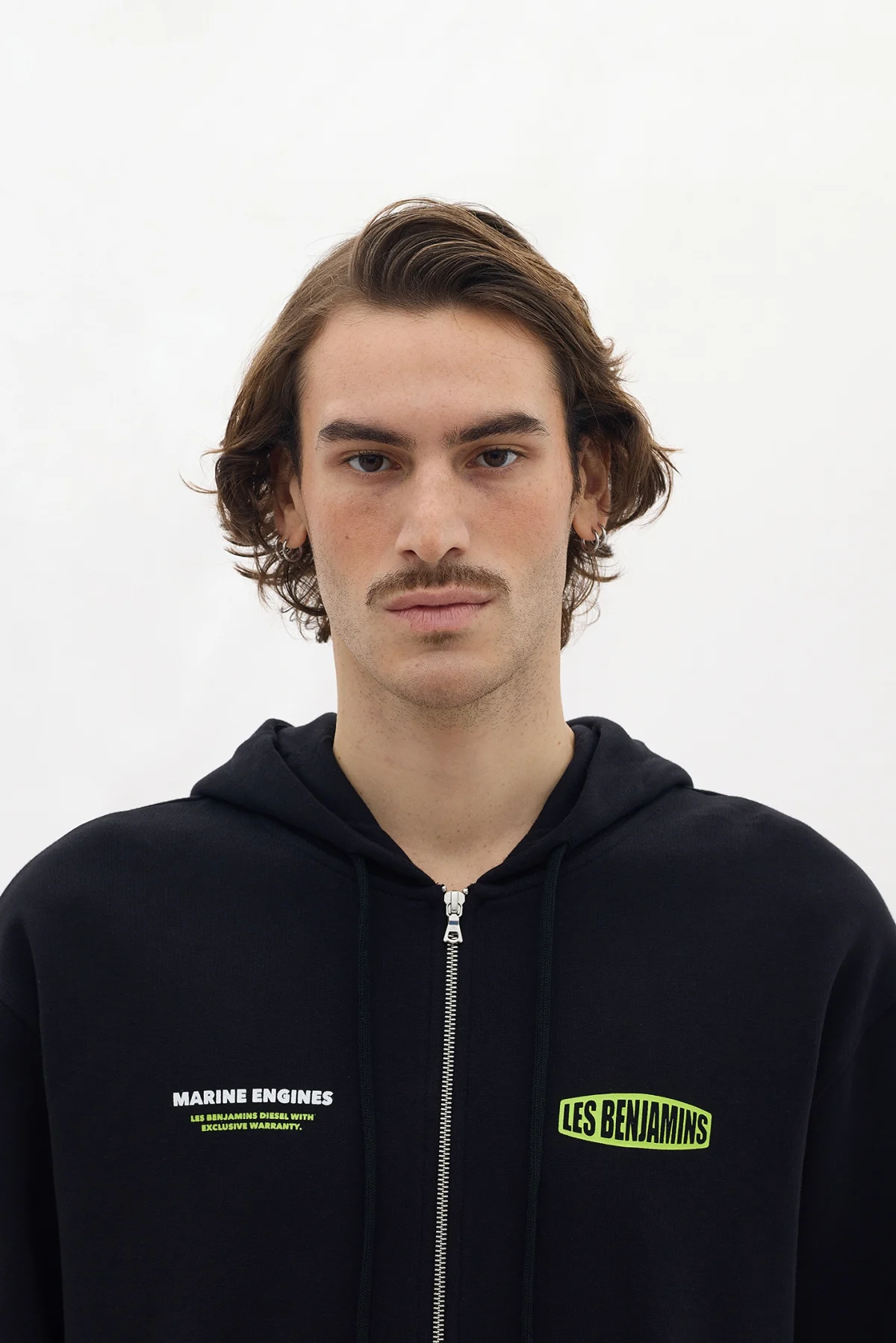 Les Benjamins Zip Hoodie 002 Black - Görsel 5