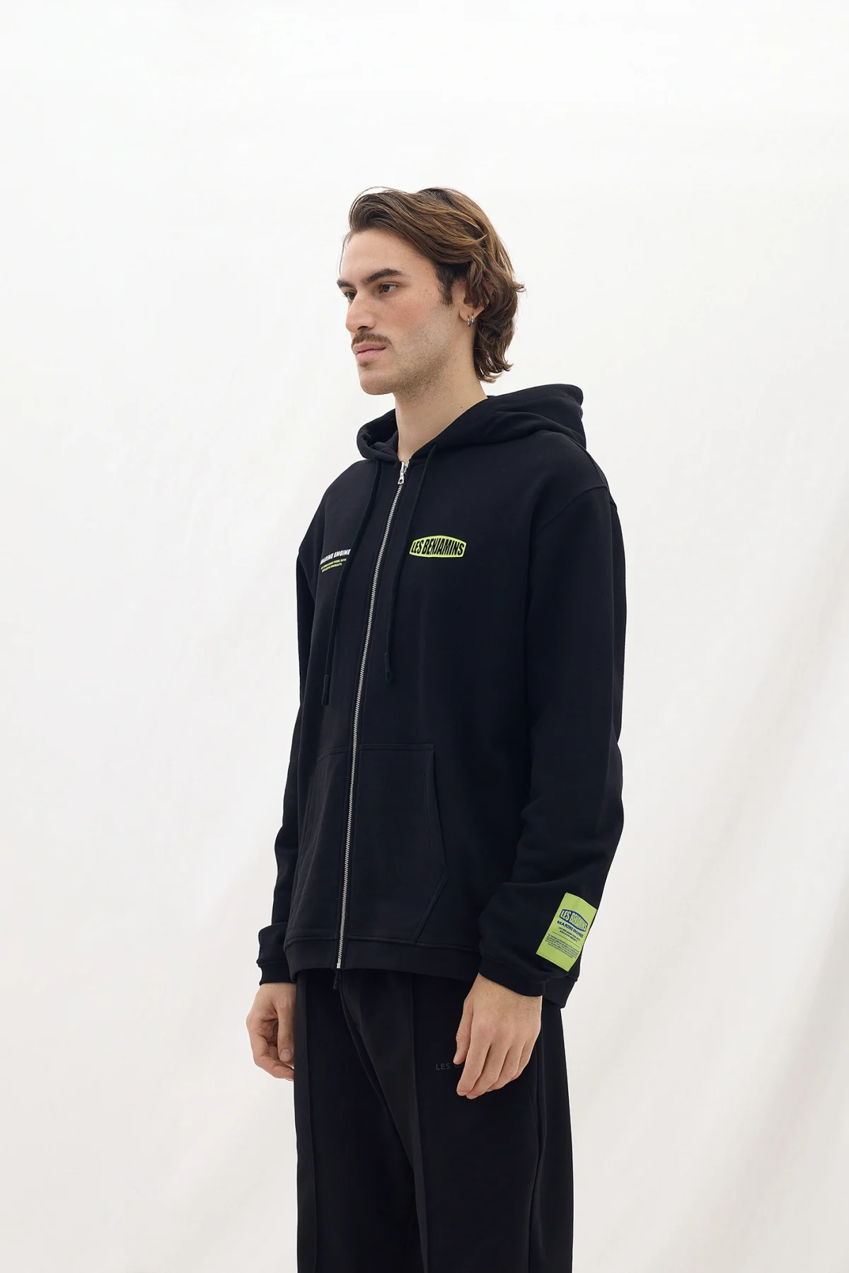 Les Benjamins Zip Hoodie 002 Black - Görsel 6