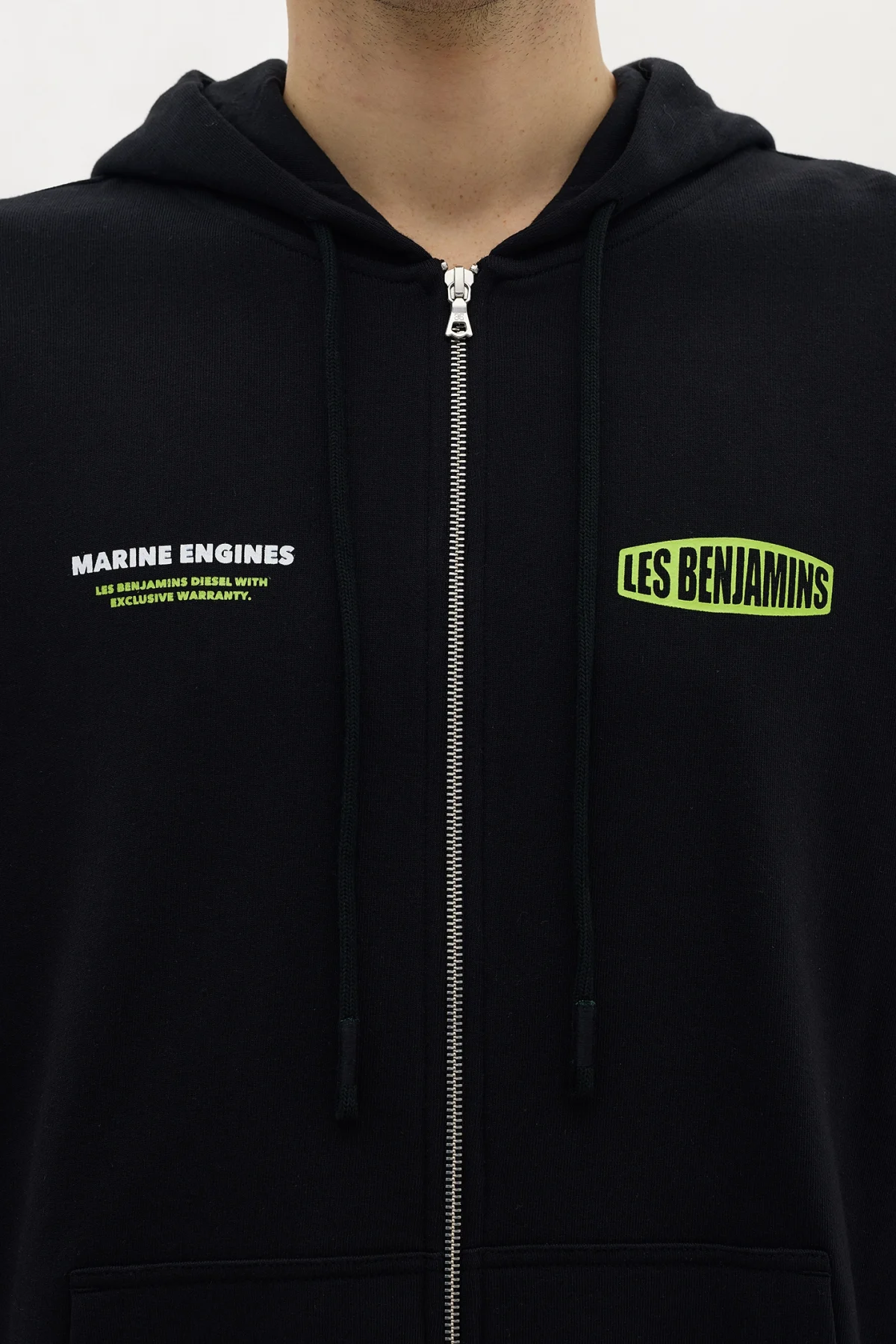 Les Benjamins Zip Hoodie 002 Black - Görsel 7
