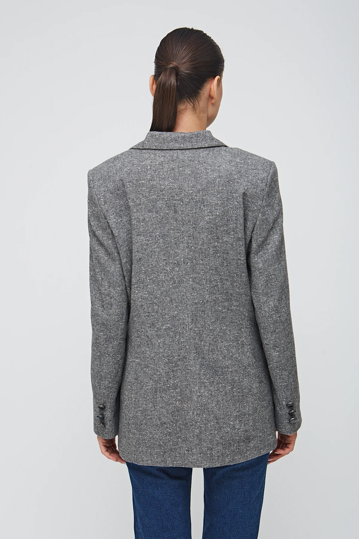 Blazer Kaşe Gri Ceket - BE OZ - Görsel 2
