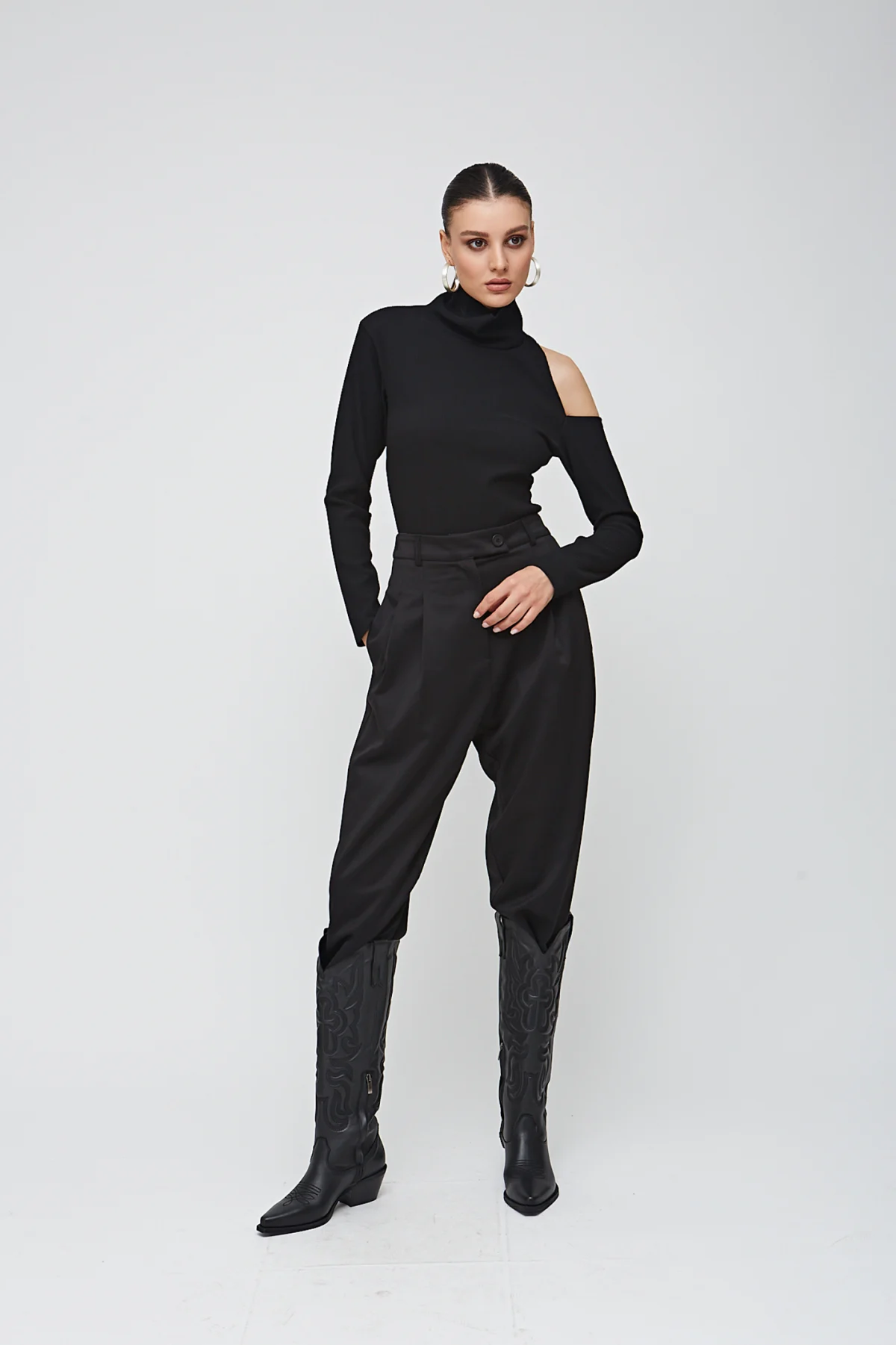 Italy Klasik Kumaş Siyah Pantolon - BE OZ - Görsel 3