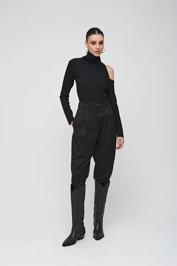 Italy Klasik Kumaş Siyah Pantolon - BE OZ