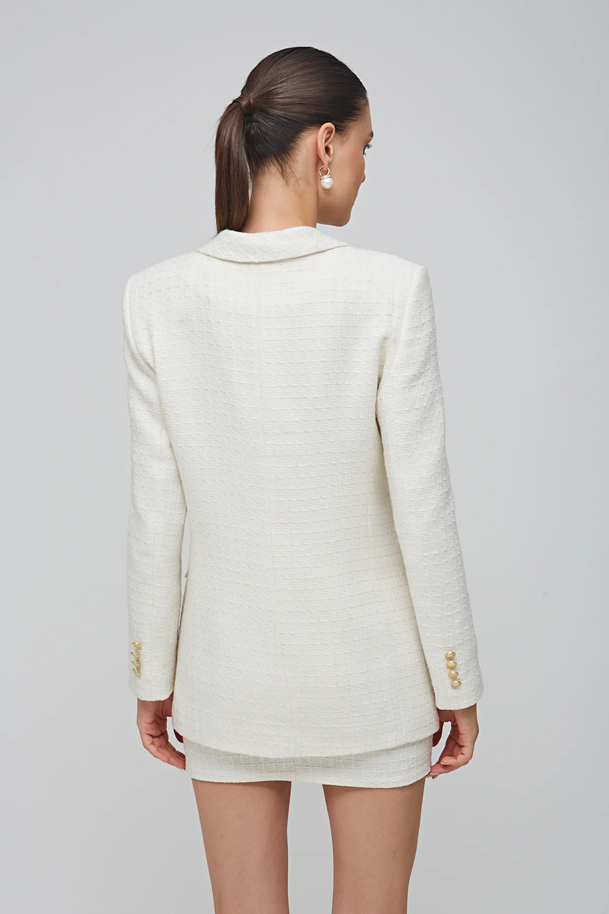 Klasik Tüvit Krem Ceket - BE OZ - Görsel 5