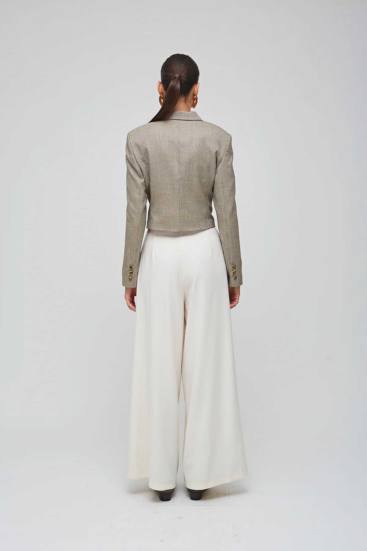 Kruvaze Kısa Karamel Ceket - BE OZ - Görsel 6