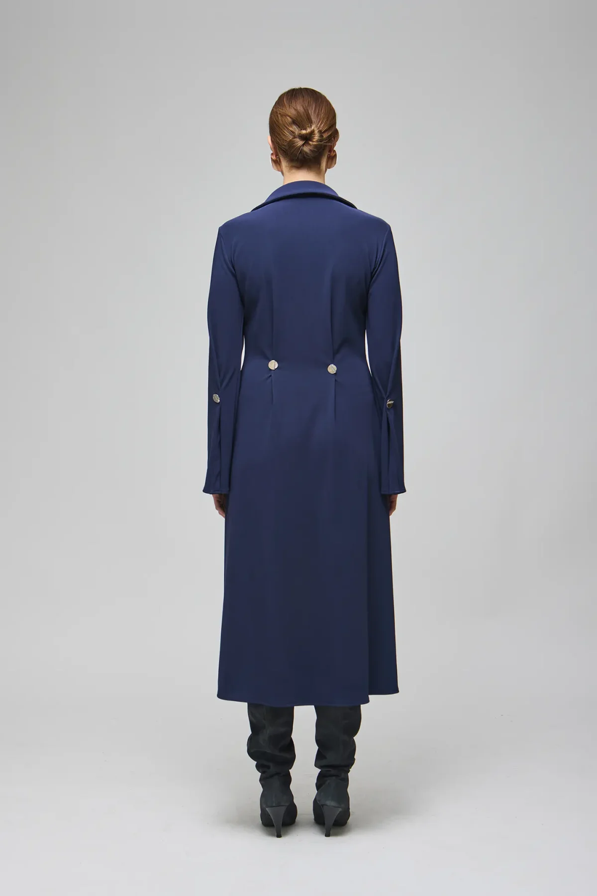 Amos Lacivert Gömlek Elbise - BE OZ - Görsel 3