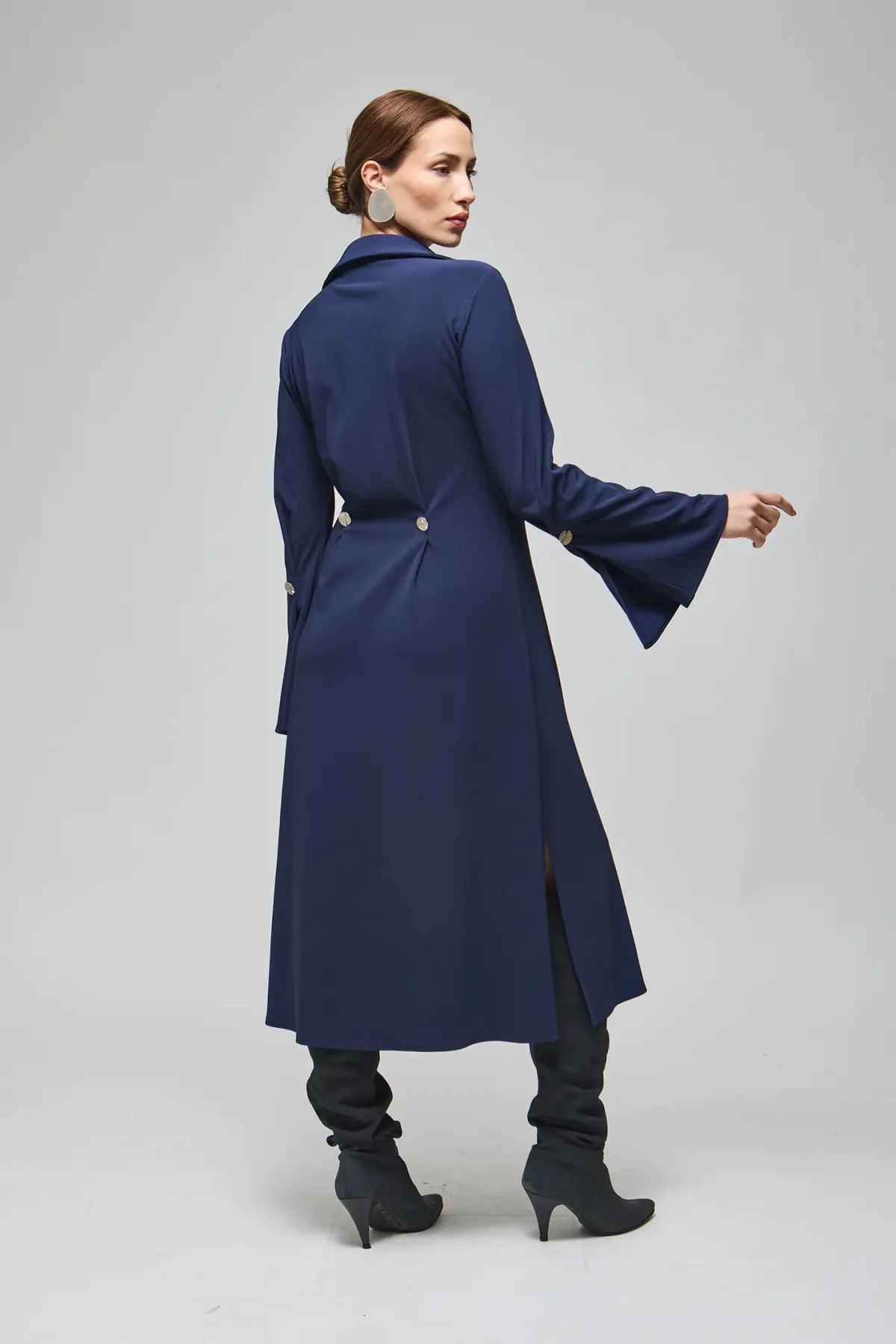 Mısale lacivert gömlek elbise