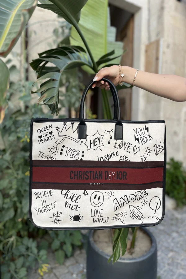 Christian Demior Kanvas El Boyama Çanta - BE OZ