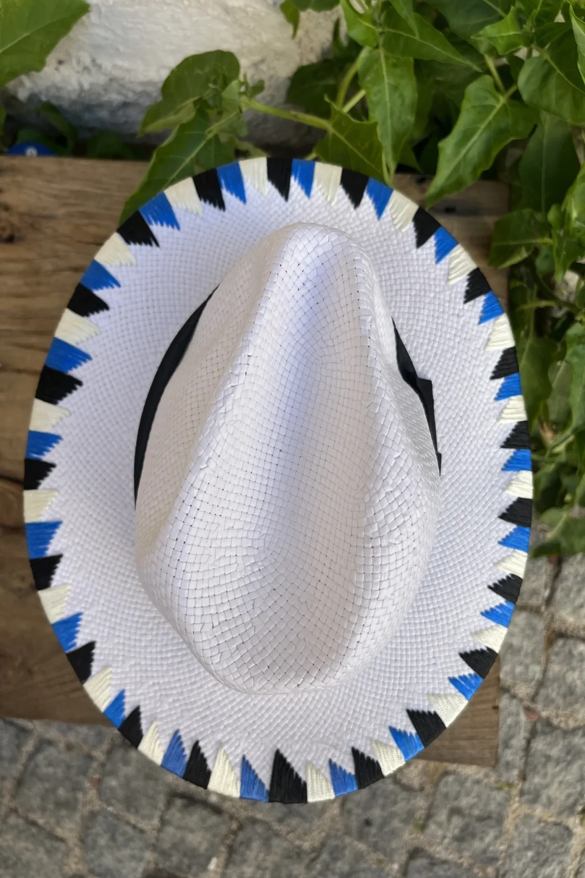 Nakış İşlemeli Hasır Şapka - BE OZ - Görsel 1